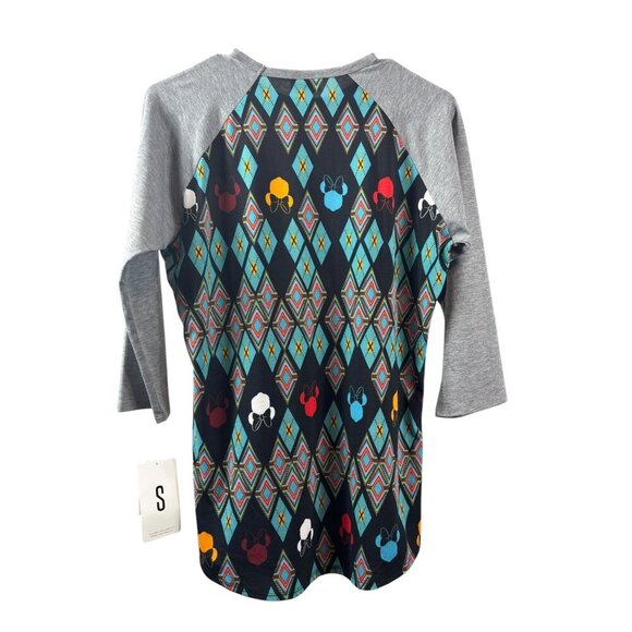 LuLaRoe Randy Disney Grey & Black Minnie Mouse Top - Picture 2 of 7